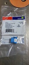 Leviton Extreme Cat 6 QuickPort Jack Connector, 61110-RL6, Blue, Lot of 50 picture