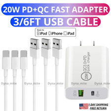 For iPhone 13 12 11 Pro Max 20W Fast Charger USB PD Power Adapter Charging Cable picture