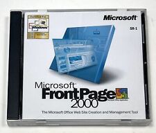 2000 Microsoft Front Page CD-Rom Software Full Version SR-1 w/ Product Key EUC picture