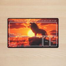 Roaring Lion King Lorcana TCG Playmat with Card Zones, XL Deskmat Mousepad picture