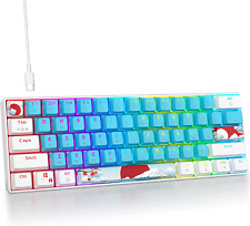 Fogruaden 60% Mechanical Keyboard, 61 Keys Gaming Keyboard, RGB Backlit, Compact picture
