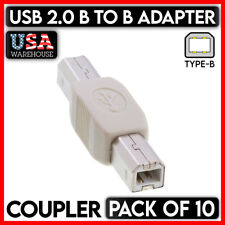10PCS USB Printer Coupler USB 2.0 Type B Male to Type-B Male Adapter Connector picture