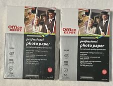 Office Depot Professional Photo Paper 50 Sheets 4x6 Brilliant Gloss Lot Of 2 New picture
