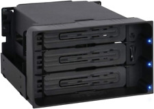 Hot Swap 3 Bay 3.5 Inch SATA/SAS HDD Docking Enclosure Mobile Rack in 2 X 5.25 I picture