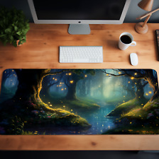 Mystic Forest Mouse Pad, Enchanted Theme, Aesthetic Design, Forest Desk Mat. picture