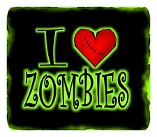 Personalized Mouse Pad I Love Zombies Neoprene Custom Monogrammed Mousepad picture