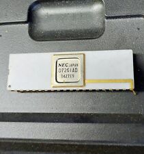 Vintage NEC Japan White Ceramic & Gold CPU Microprocessor 40 PIN Bent SEE PICS picture