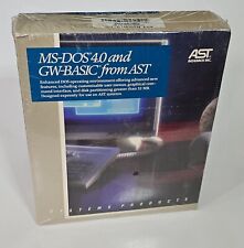 AST MS-DOS 4 & GW-BASIC - Microsoft Operating System - NEW Sealed - 3.5