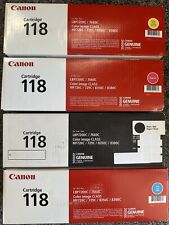 OEM RETAIL Canon 118 Toner Cartridges Black Cyan Magenta Yellow picture
