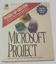 $50 Microsoft Project Version 4.0 Disks 3.5 Trade-Up Vintage 90s Software Sealed picture