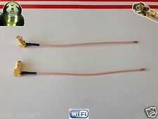 2X RG178 U.FL Mini PCI to Right Angle RP-SMA Pigtail Antenna WiFi Cable 8 Inches picture