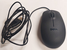 DELL USB WIRED OPTICAL COMPUTER MOUSE MS111-P 011D3V 11D3V BLACK SCROLL WHEEL picture