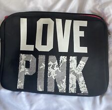Victoria's Secret LOVE PINK Black Padded Laptop Case sleeve picture