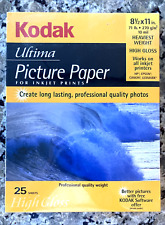 Kodak Ultima Picture Paper for Inkjet Prints 25 Sheets High Gloss 10 mil  8.5x11 picture