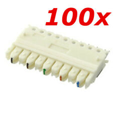 100 Pack - CAT5e 110 Wiring Connecting Punch Down Block Clips Wafers 5 Pair picture