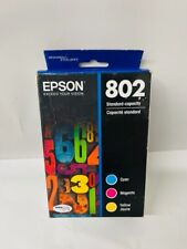 Epson 802 Cyan, Magenta, Yellow Ink Cartridges T802520, EXP: 02/2026- NEW/SEALED picture