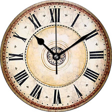 European Style Retro Vintage Clock 12 Inch Silent Non Ticking Battery Operated H picture