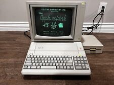 Apple IIe Platinum Computer 5.25 Floppy Drive A9M0107 Monochrome Monitor A2M6017 picture
