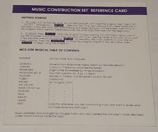 Music Construction Set Commodore 64/128 C64 REFERENCE CARD ONLY Vintage 1983 picture