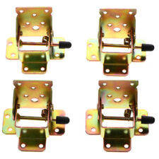  4 Pcs Wood Display Base Antique Hinges Folding Square Buckle Chair Leg Metal picture