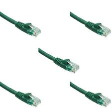 Pack of 5 Cables Snagless 150 Foot Cat5e Green Network Ethernet Patch Cable picture
