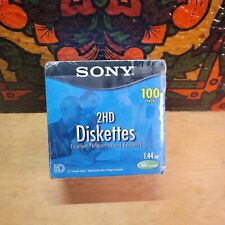 NEW 100 Sony 2HD Diskettes IBM Formatted 1.44 MB 3.5