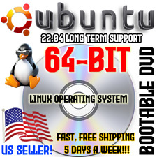 Ubuntu 22.04 Long Term Support Linux OS DVD or USB Live Boot OS picture