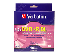 10-pk Verbatim Dual Layer DVD+R Cakebox - 2.4x 8.5GB 240 mins w AZO #95166 picture