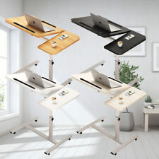 Height Adjustable Rolling Laptop Desk Cart Over Bed Hospital Table Stand picture