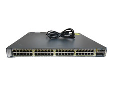 Cisco Catalyst WS-C3750E-48PD-S 48-Port Gigabit PoE Switch 1x C3K-PWR-750WAC picture