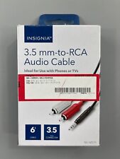 Open Box Insignia - 6' Stereo Audio RCA Cable - Black picture