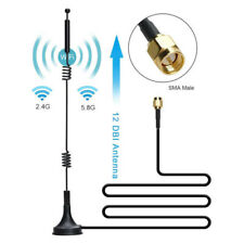 12DBI WIFI Antenna 2.4G/5.8G Dual Band Pole Antenna SMA Male With Magnetic Base picture