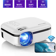 WiFi Video Projector 8500 Lumens 1080P LED Mini Home Theater Cinema Projector picture