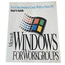 Microsoft Windows For Workgroups & MS-DOS Users Guide Vintage Manual Book 1994 picture