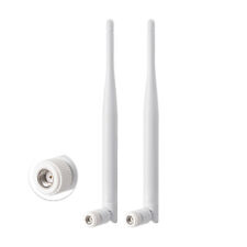 2pcs White 2.4GHz 5GHz 6dBi WiFi Antenna RP-SMA Male for IP Security Camera picture