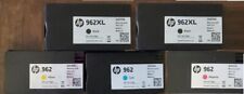 Set 5 MOSTLY New Genuine HP 962XL BLACK 962 CYN MAG YEL Inkjets 90% 2024-2025 picture