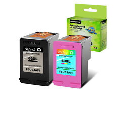 2 Pack 63XL Black Tri-color Ink Cartridge Compatible with HP DeskJet 1112 2134  picture
