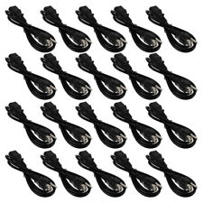 Lot of 100 Standard AC Male Power Cord Cable Monitor Computer PC 3-Prong 44 inch picture