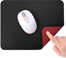 Mouse Pad, Double-Sided PU Leather Small round Mousepad 10.2 X 8.7 Inch, Anti-Sl picture
