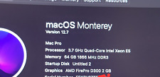 Apple Mac Pro Quad-Core Xeon E5 TURBO 3.9GHz 64GB RAM 512GB SSD 3 YEAR WARRANTY picture