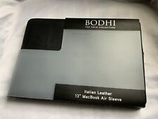 Bodhi Black Italian Leather 13” MacBook Air Sleeve-New picture