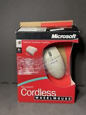 Vintage Microsoft Cordless Wheel Mouse Wireless Digital Receiver Box 1999 - 2000 picture