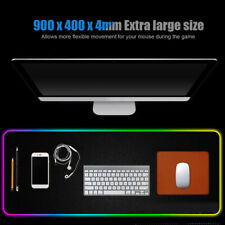 Gaming Mouse Pad RGB LED Light Computer Keyboard Mouse Mat  XXL Extra Large Size picture
