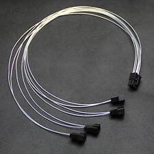 50CM Silver Plated Wire Cooling Fan Extension Cable for Corsair AX750 AX850 Part picture