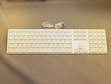 Genuine Apple A1243 Wired Mac Standard USB Keyboard w/ Numeric Keypad White picture