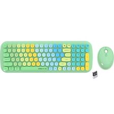 Wireless Keyboards and Mouse Combos, UBOTIE Colorful Gradient Rainbow Colored picture