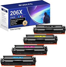4 Pack 206X Toner Cartridges High Yield Ink With Chip For HP Color Laser Printer picture