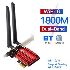 10PCS PCIE Wifi 6 Bluetooth Card for Desktop MT7921K Dual Band Wireless Adapter picture