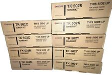 LOT OF 9 New Factory Sealed Genuine Kyocera TK-502 KKCCMMYYY Toner Cartridges picture