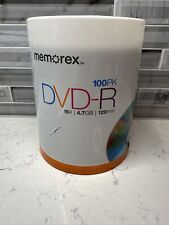 MEMOREX DVD-R = 16X - 4.7GB - 120 Minute 100 Pack Spindle SEALED PACKAGE picture